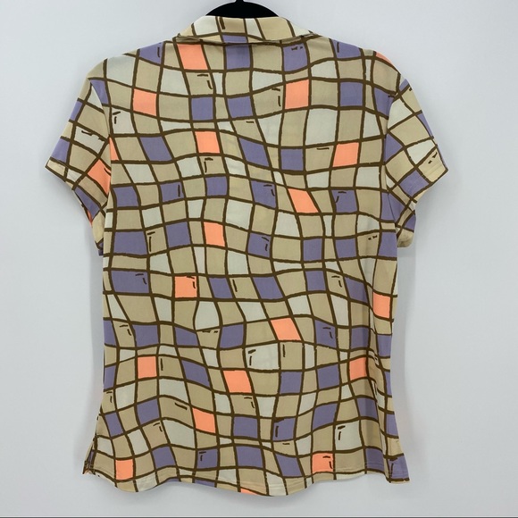 DKNY Golf- Funky Square 1/4 Zip Tee Shirt - Picture 5 of 6